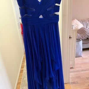 Cache Cobalt Blue High Low Dress